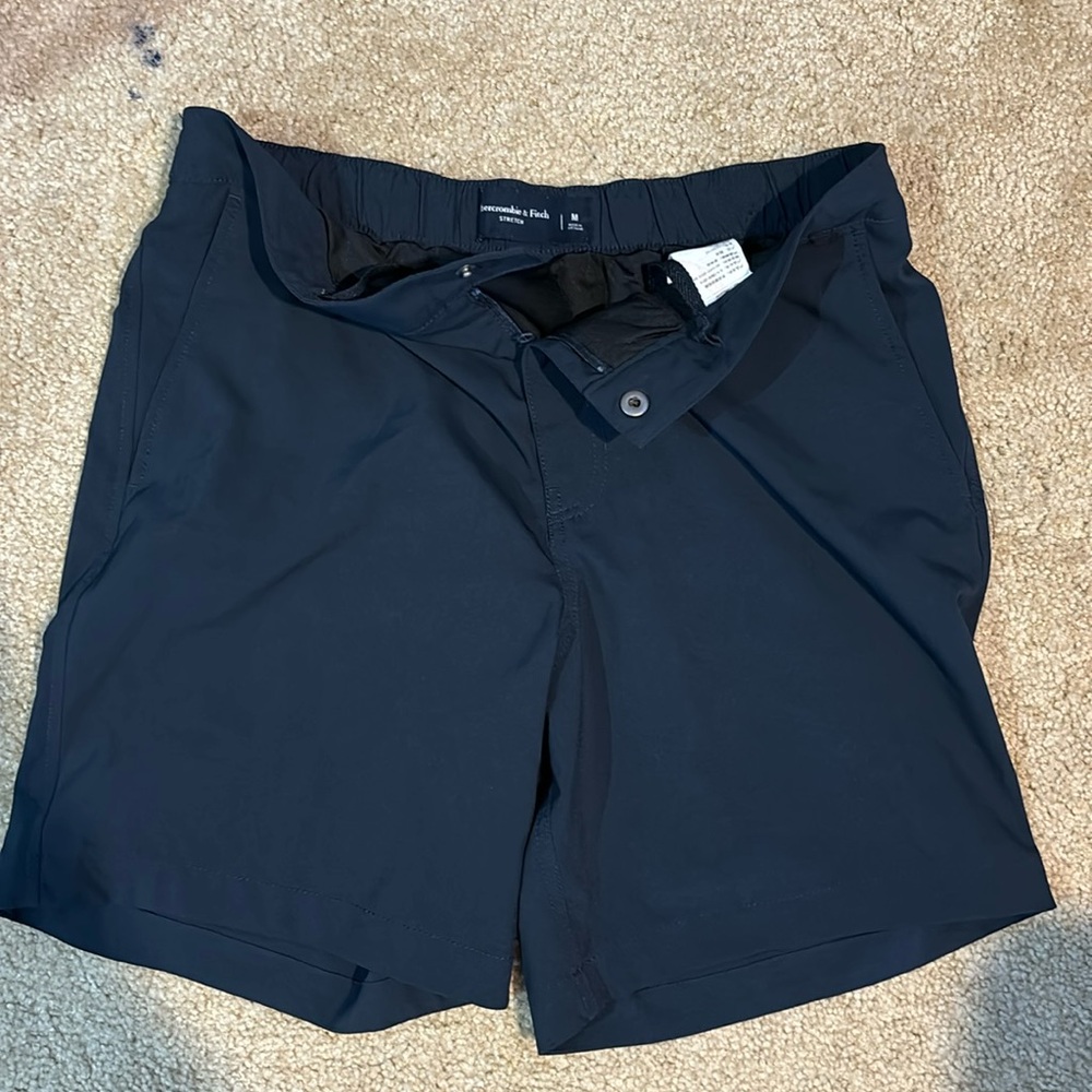 Medium Men’s Abercrombie & Fitch Dark Blue Khaki Shorts